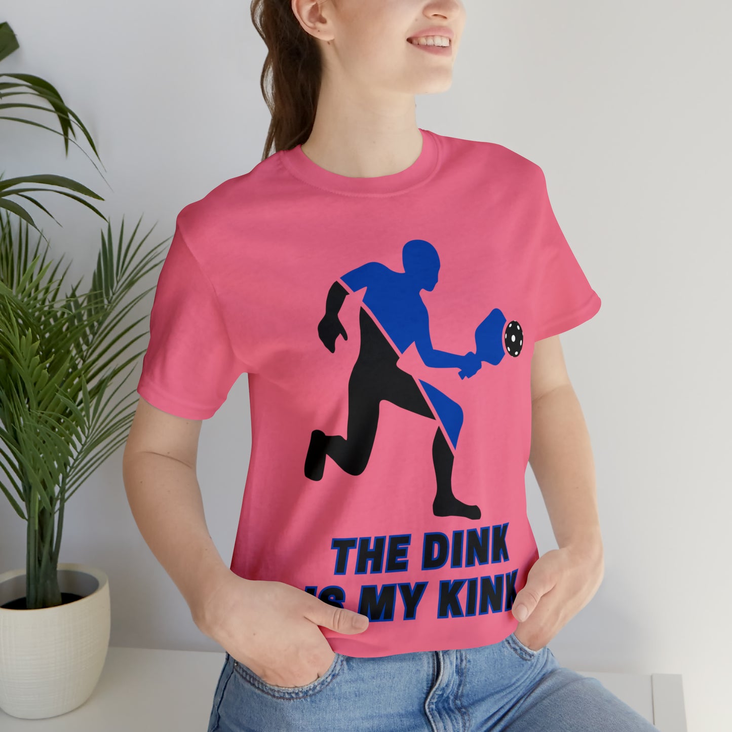 Pickleball Sports, The Dink Is My Kink- Adult, Regular Fit, Soft Cotton, Full Size Image, T-shirt