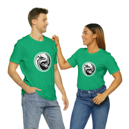 Symbol, Dragon, Ying Yang- Adult, Regular Fit, Soft Cotton, Smaller Size Image, T-shirt