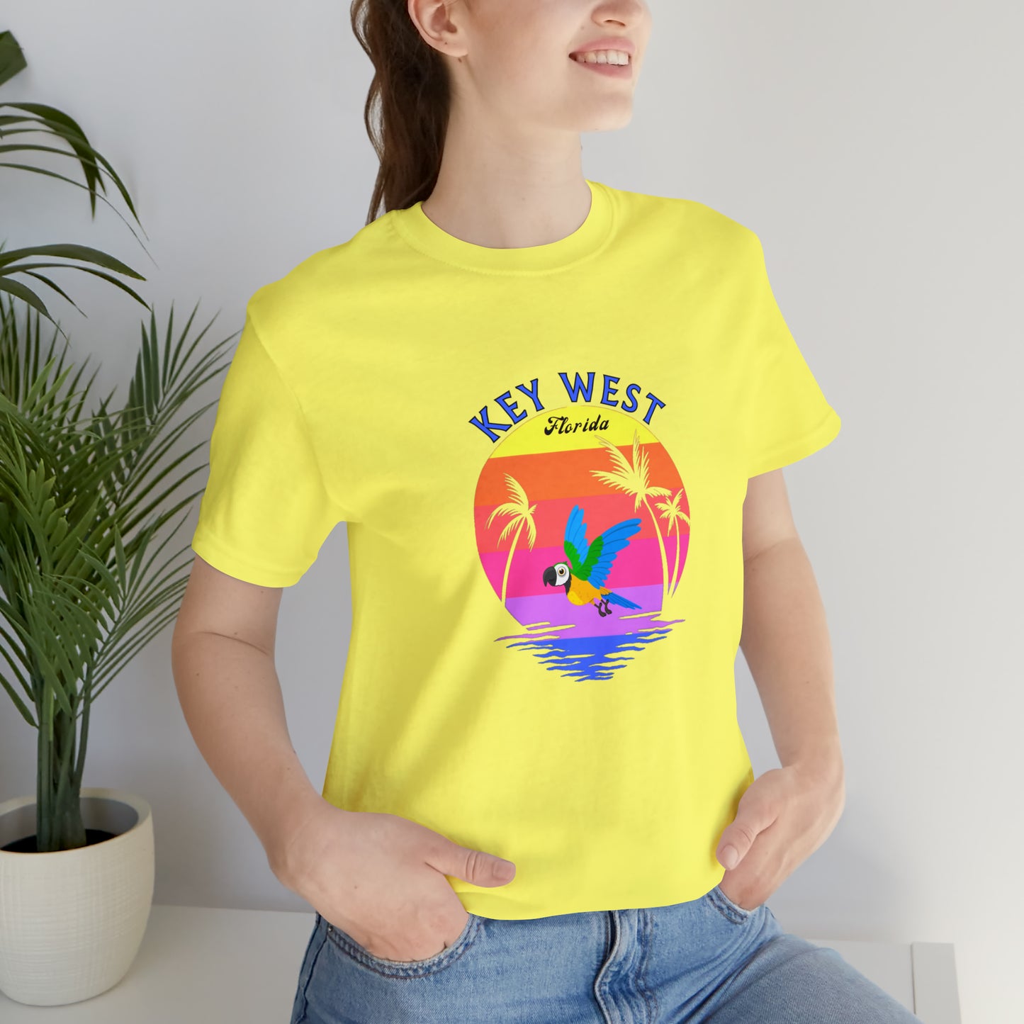 Places, States, Beach, Key West, Florida, United States of America, Animals, Birds- Adult, Regular Fit, Soft Cotton, T-shirt