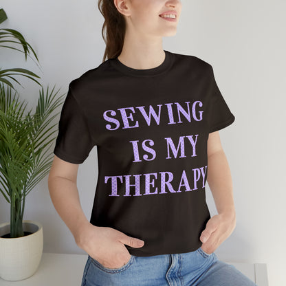 Sewing Is My Therapy- Adult, Regular Fit, Soft Cotton, T-shirt