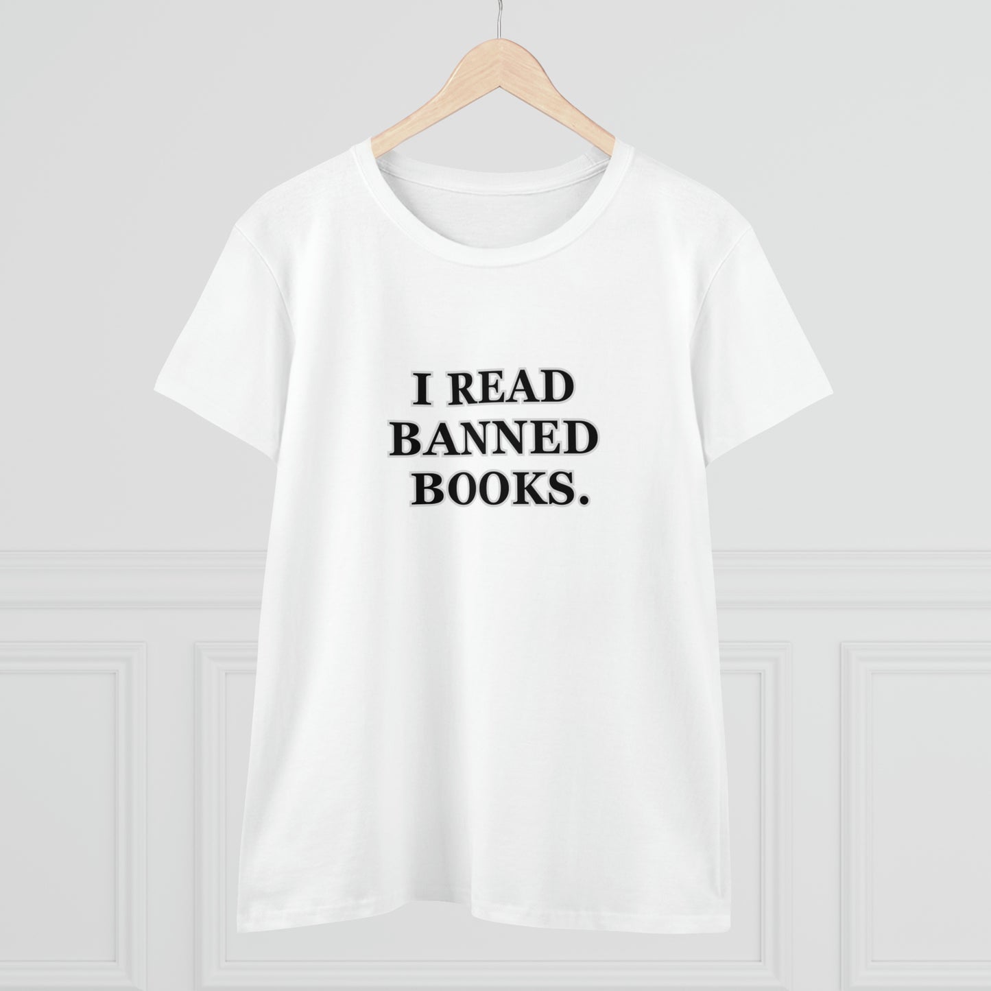 Reading, I Read Banned Books, Things, Books- Adult, Semi-fitted, Smaller Size Image T-Shirt