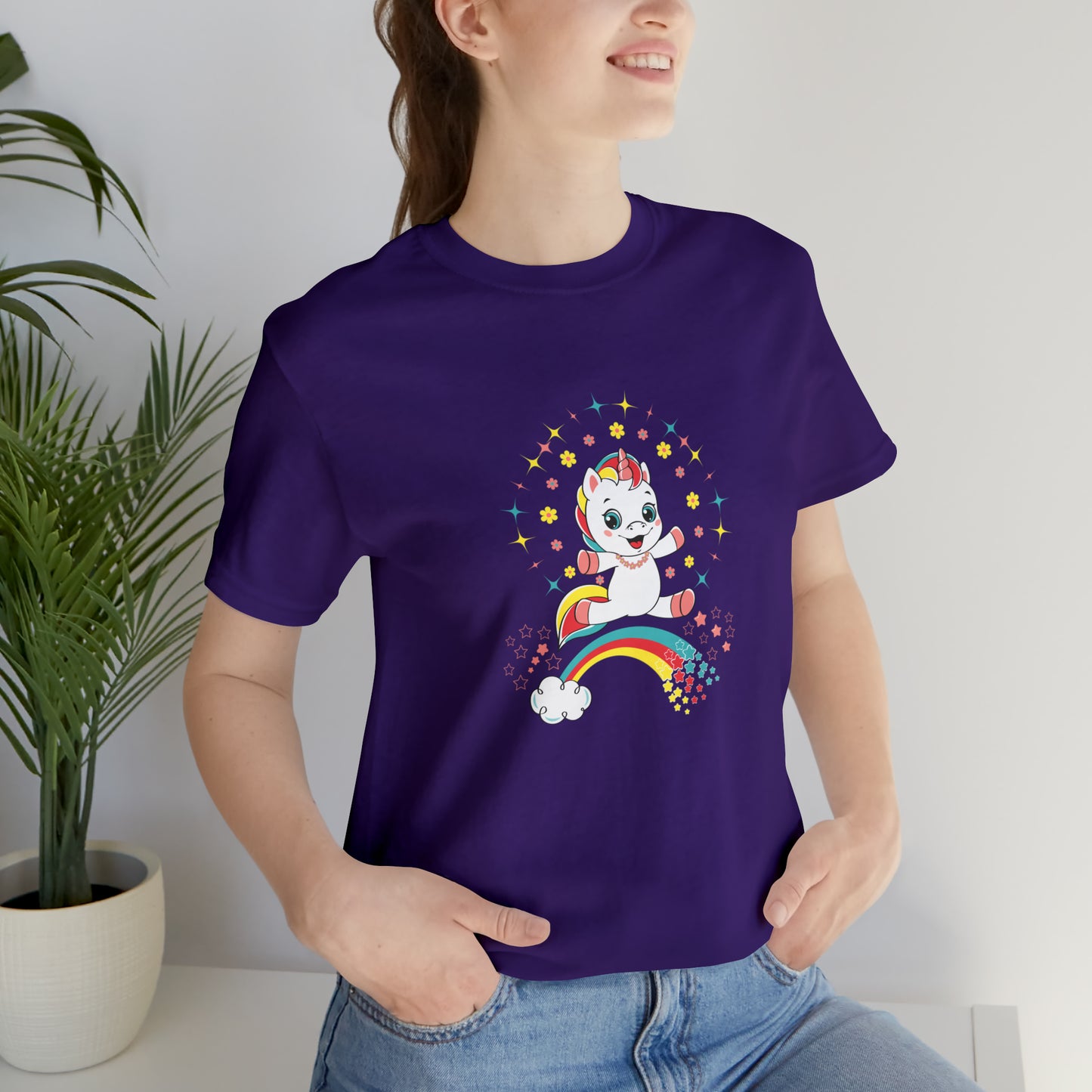 Fantasy, Unicorn, Positive, Things, Rainbow- Adult, Regular Fit, Soft Cotton, T-shirt