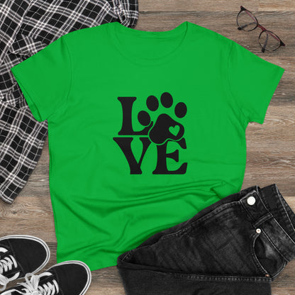 Love, Dog, Animals, Words- Adult, Semi-fitted, T-shirt