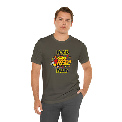 Family, Dad, Superhero, Positive- Adult, Regular Fit, Soft Cotton, T-shirt