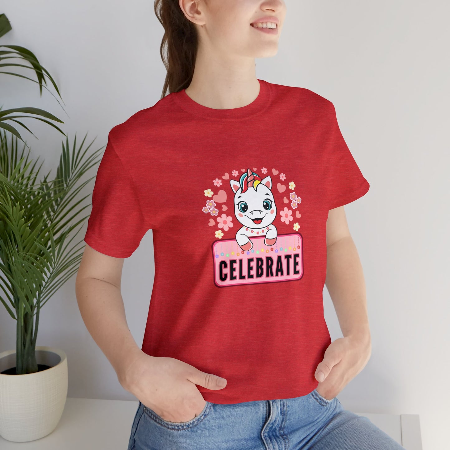 Fantasy, Unicorn, Celebrate, Positive, Event, Birthday- Adult, Regular Fit, Soft Cotton, T-shirt