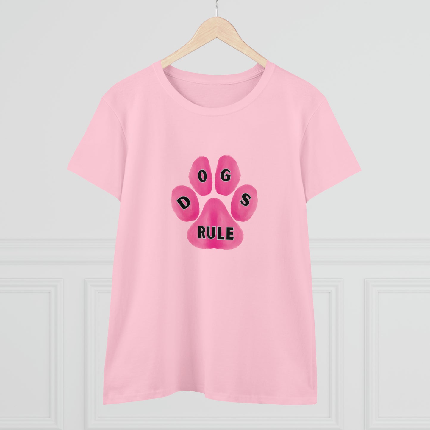 Art, Colorful, Dog Paw, Dogs Rule- Adult, Semi-fitted, T-shirt