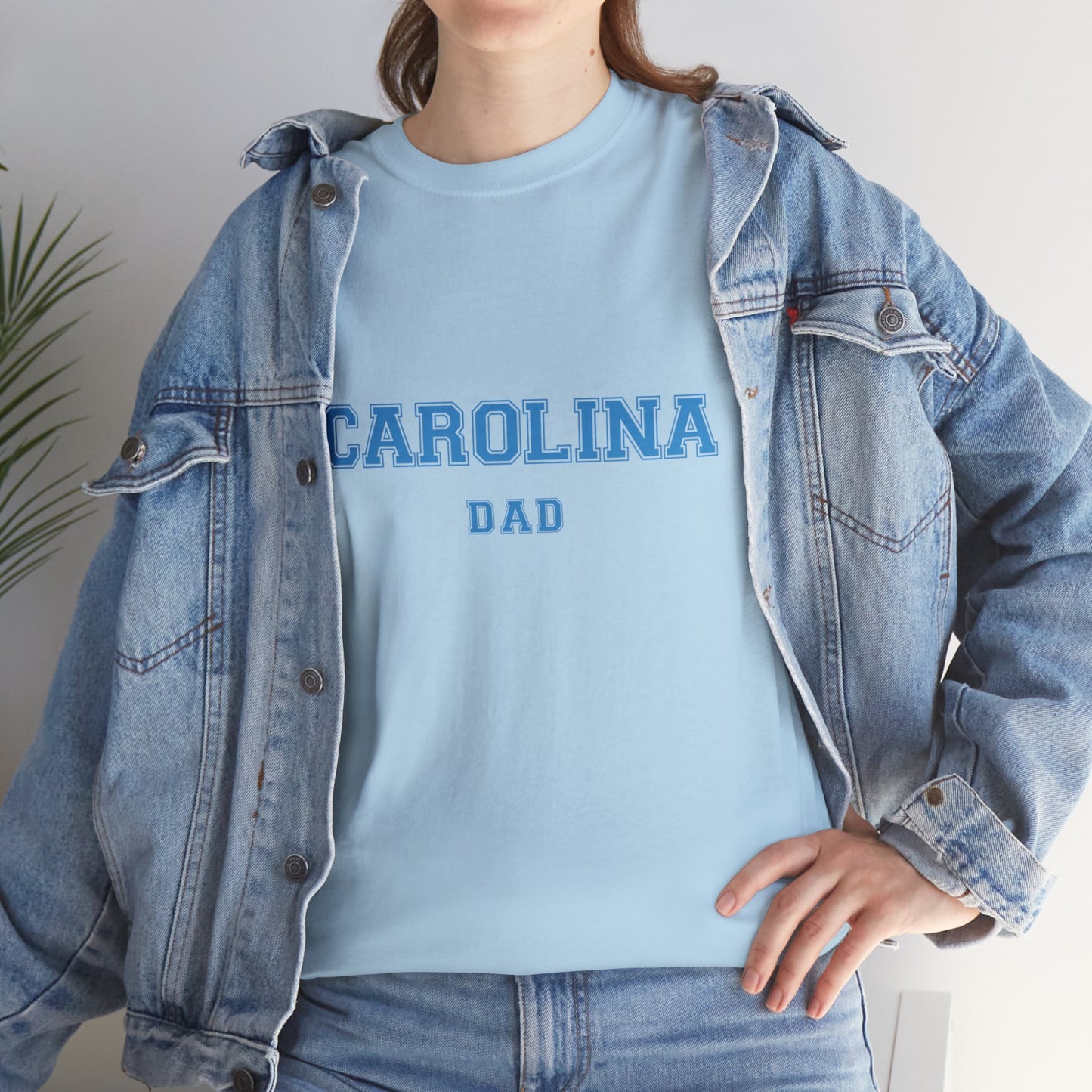 CAROLINA Dad, UNC parent shirt T-shirt-Adult, Unisex Heavy Cotton Tee