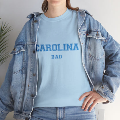 CAROLINA Dad, UNC parent shirt T-shirt-Adult, Unisex Heavy Cotton Tee