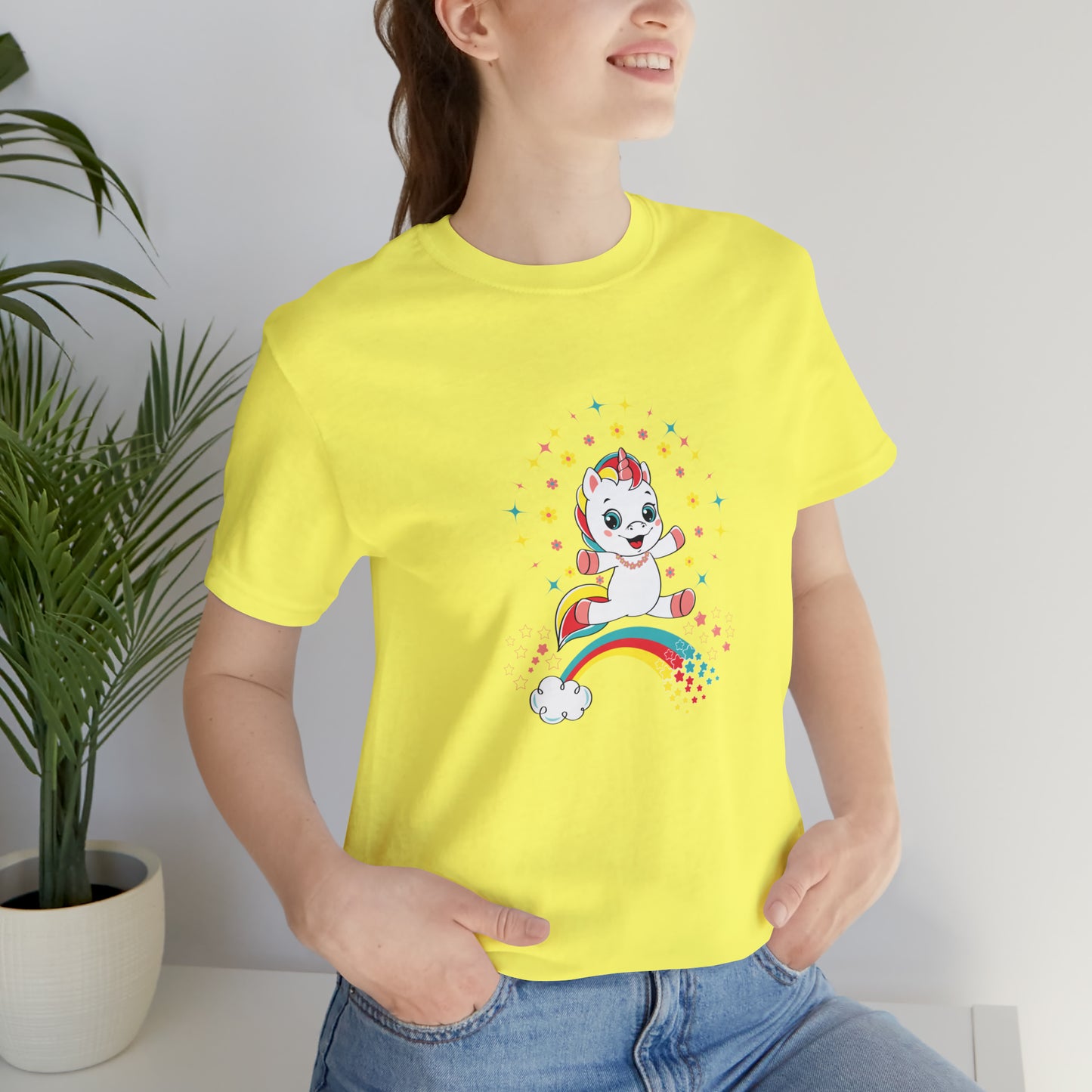 Fantasy, Unicorn, Positive, Things, Rainbow- Adult, Regular Fit, Soft Cotton, T-shirt