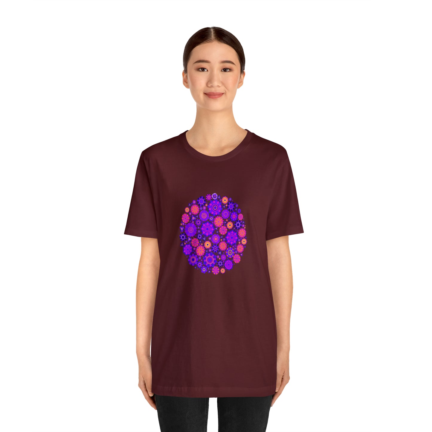 Colorful, Nature, Flowers- Adult, Regular Fit, Soft Cotton,  T-shirt