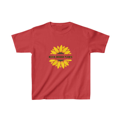 Nature, Plants, Flowers, Gardens, Never Enough Plants, Sunflowers- Kids, Child, Heavy Cotton T-shirt
