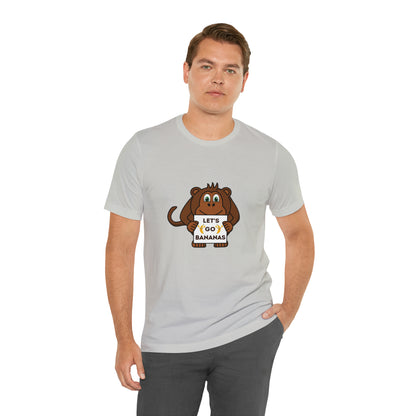 Monkey, Let's Go Bananas, Animals- Adult, Regular Fit, Soft Cotton, T-shirt