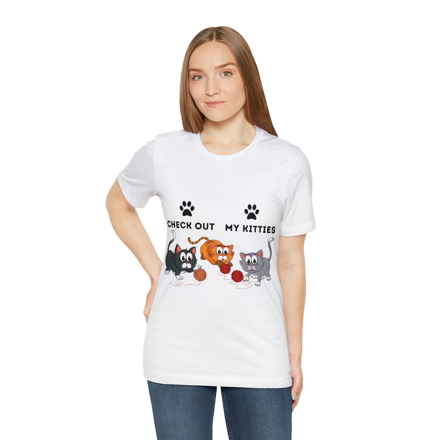 Kitty Cat T-Shirt / Check Out My Kitties Shirt / Unisex Jersey Short Sleeve Tee / Humorous Pet Clothes