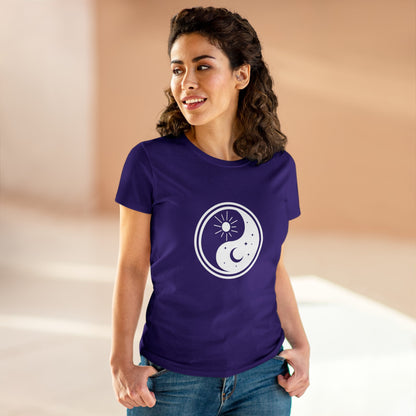 Symbol, Ying Yang, Sun and Moon - Adult, Semi-fitted, T-shirt