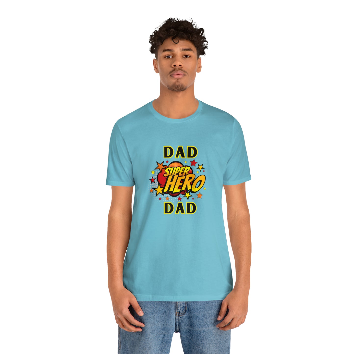 Family, Dad, Superhero, Positive- Adult, Regular Fit, Soft Cotton, T-shirt