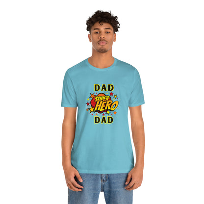 Family, Dad, Superhero, Positive- Adult, Regular Fit, Soft Cotton, T-shirt