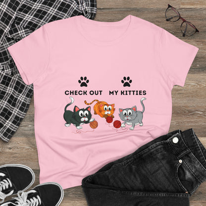 Kitty Cat T-Shirt / Check Out My Kitties Shirt / Unisex Jersey Short Sleeve Tee / Humorous Pet Clothes