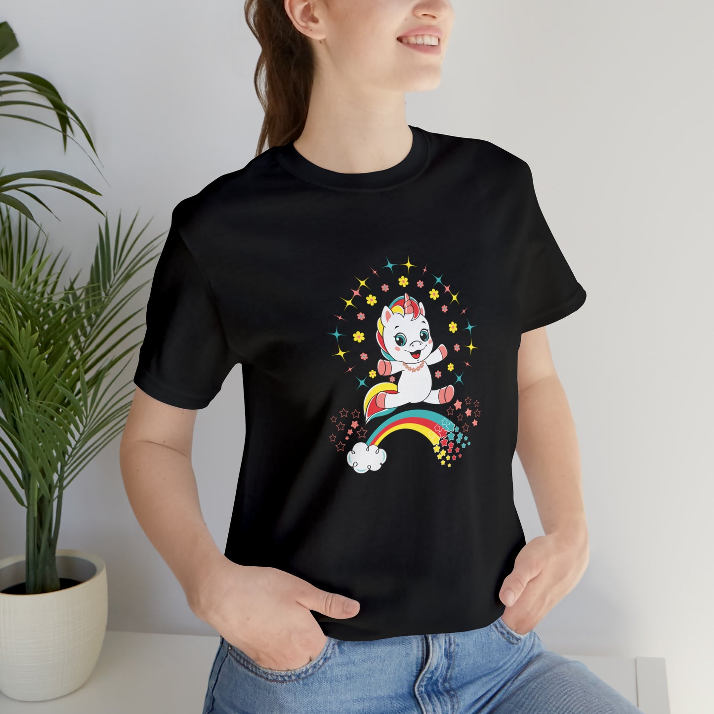 Fantasy, Unicorn, Positive, Things, Rainbow- Adult, Regular Fit, Soft Cotton, T-shirt