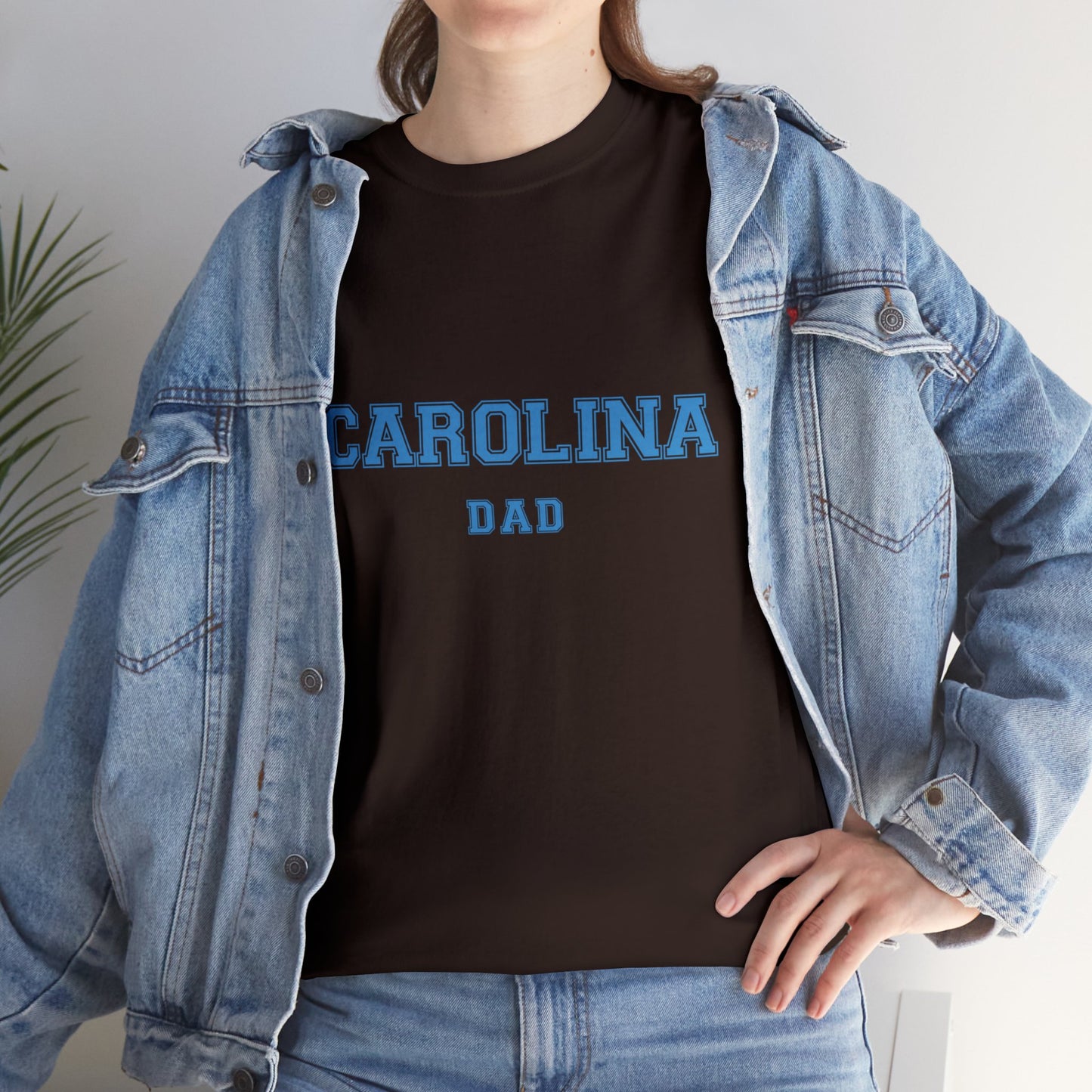 CAROLINA Dad, UNC parent shirt T-shirt-Adult, Unisex Heavy Cotton Tee