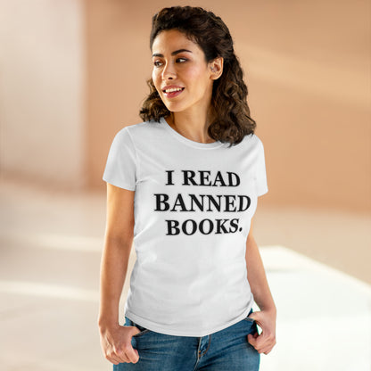 Reading, I Read Banned Books, Things, Books- Adult, Semi-fitted, Full Size Image, T-Shirt