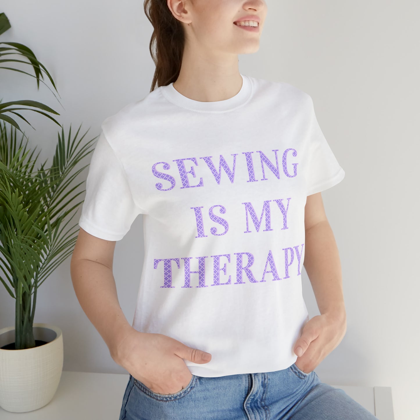 Sewing Is My Therapy- Adult, Regular Fit, Soft Cotton, T-shirt