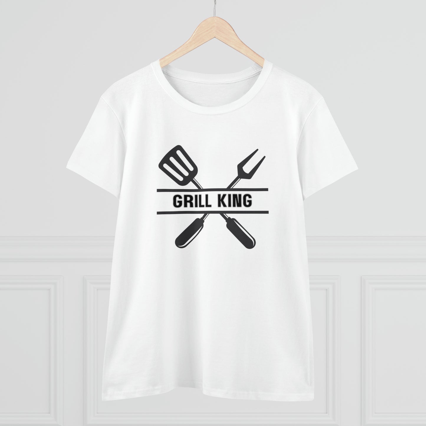 Hobby, Interests, Grilling, Grill King, Family, Dad, Mom- Adult, Semi-fitted, T-shirt
