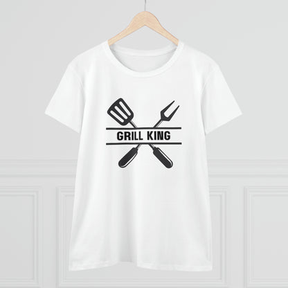 Hobby, Interests, Grilling, Grill King, Family, Dad, Mom- Adult, Semi-fitted, T-shirt