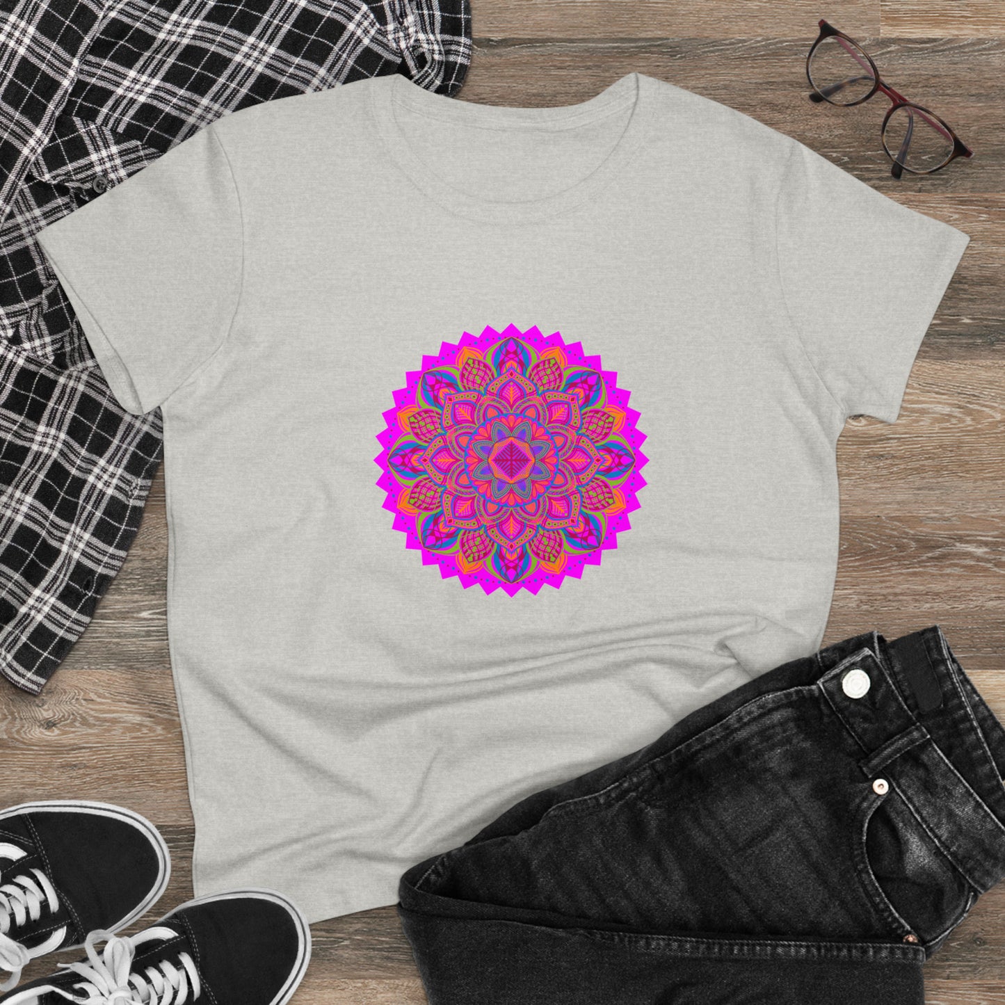 Art, Colorful, Nature, Flowers- Adult, Semi-fitted, T-shirt