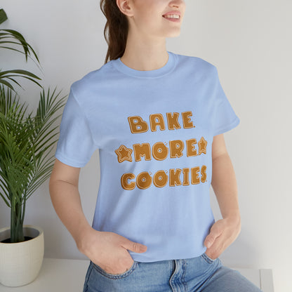 Hobby, Interests, Baking, Bake More Cookies Star, Things, Food- Adult, Full Size Image, Soft Cotton, Regular Fit Shirt