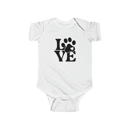 Dog, Love, Words, Animals- Baby, Infant, Toddler, Soft Cotton, Onesie