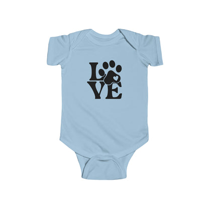 Dog, Love, Words, Animals- Baby, Infant, Toddler, Soft Cotton, Onesie
