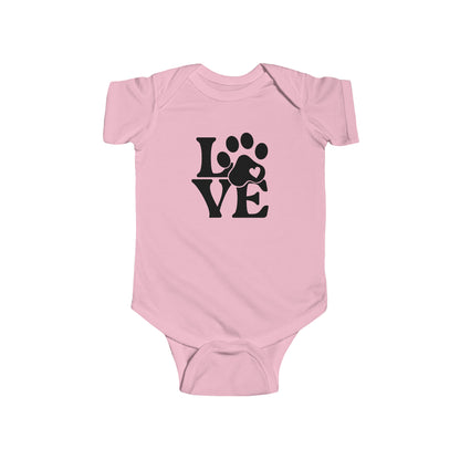 Dog, Love, Words, Animals- Baby, Infant, Toddler, Soft Cotton, Onesie