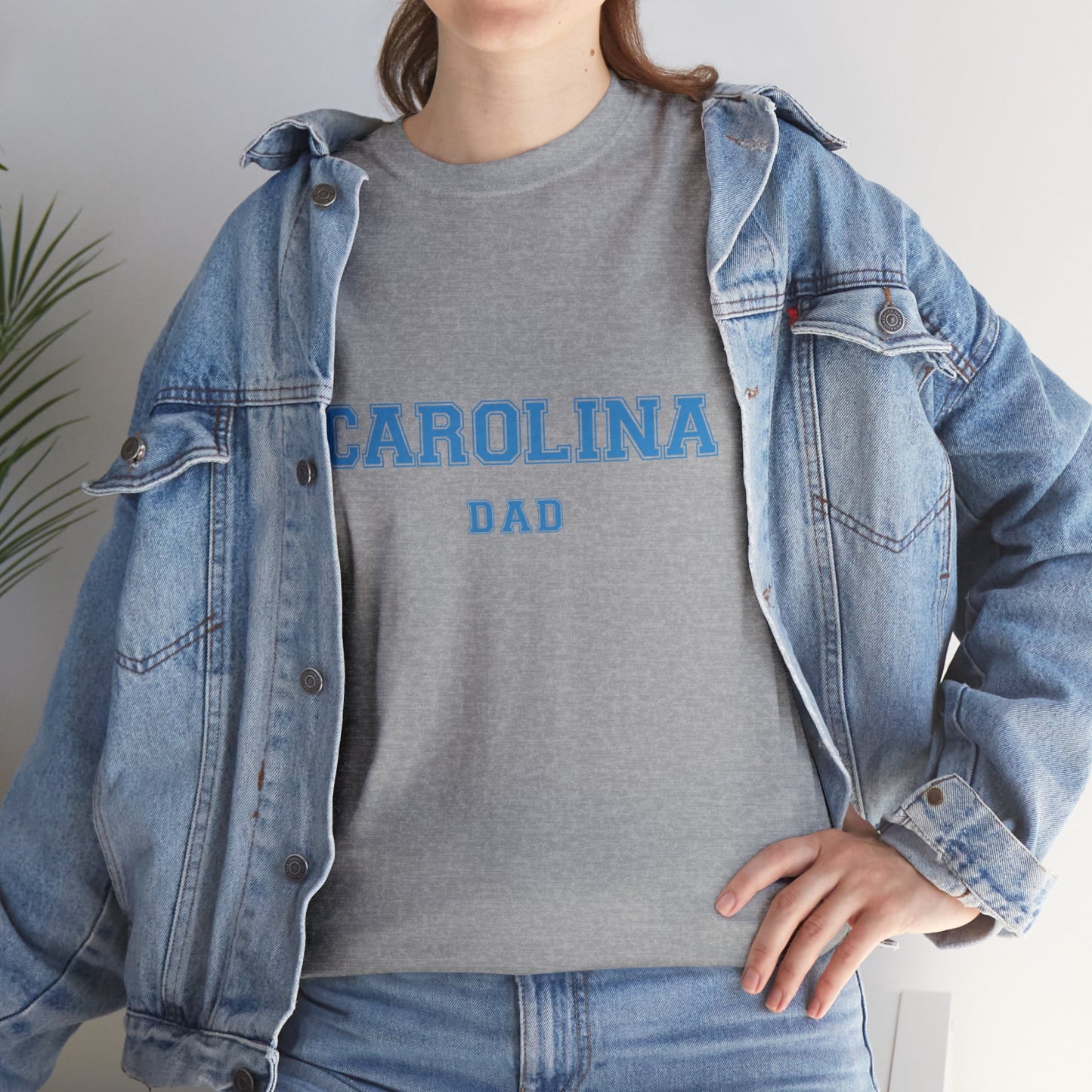 CAROLINA Dad, UNC parent shirt T-shirt-Adult, Unisex Heavy Cotton Tee