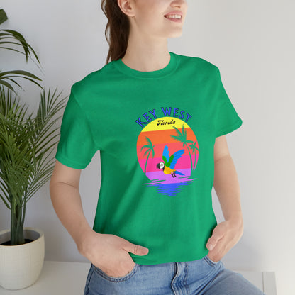 Places, States, Beach, Key West, Florida, United States of America, Animals, Birds- Adult, Regular Fit, Soft Cotton, T-shirt