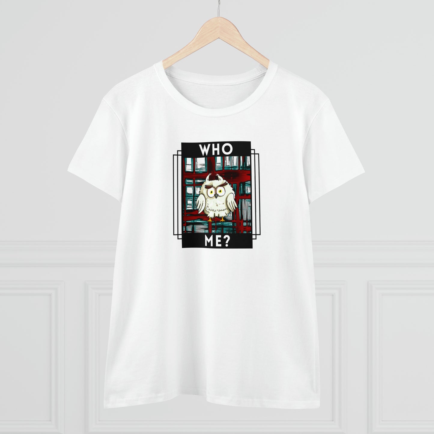 Bird, Who Me? Owl- Adult, Semi-fitted, T-shirt