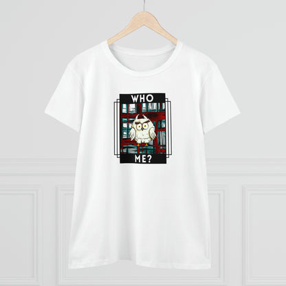 Bird, Who Me? Owl- Adult, Semi-fitted, T-shirt