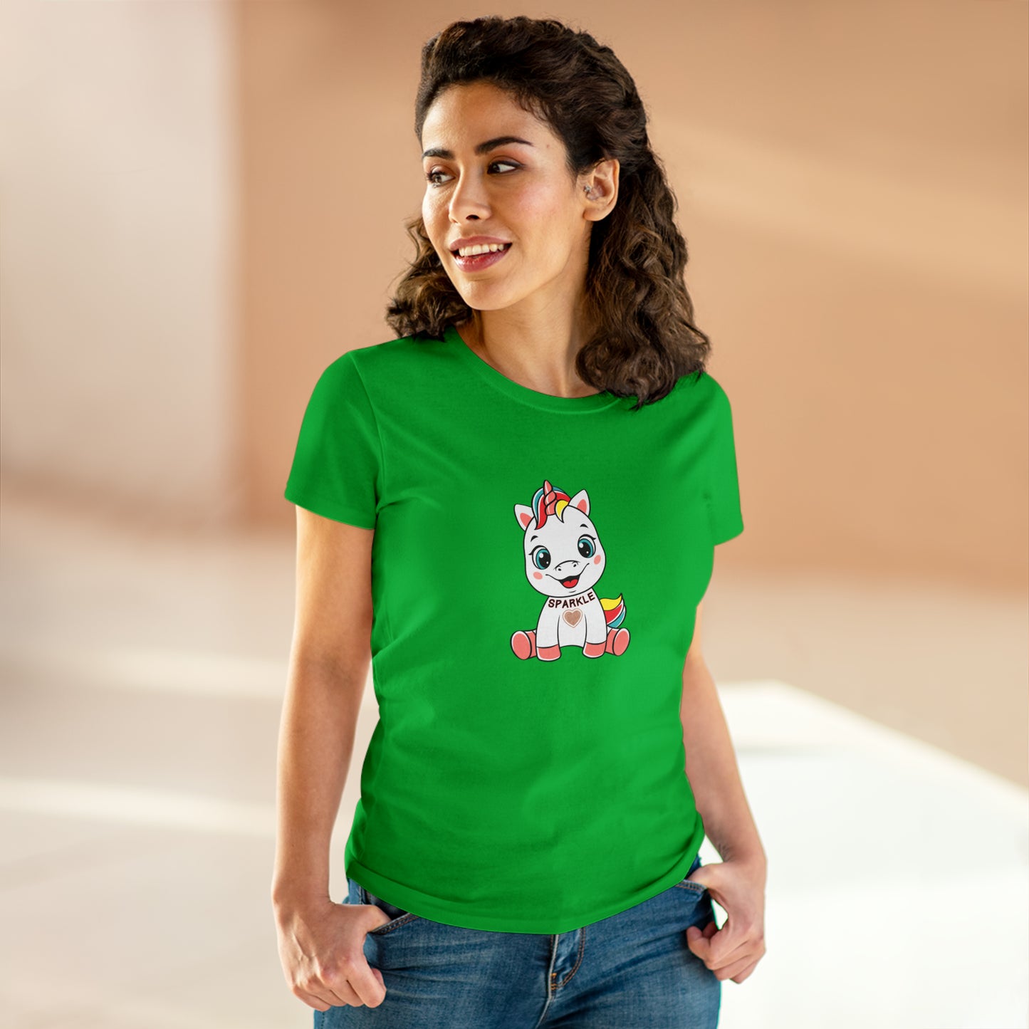 Fantasy, Unicorn, Sparkle, Positive- Adult, Semi-fitted T-shirt