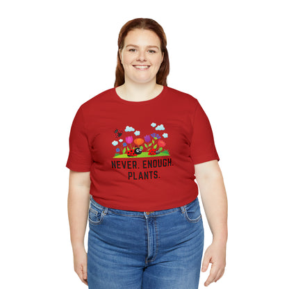 Nature, Plants, Never Enough Plants, Ladybug Bugs- Adult, Regular Fit, Soft Cotton, T-shirt