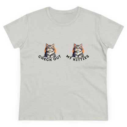 Kitty Cat T-Shirt / Check Out My Kitties Semi-Fitted Shirt / Unisex Jersey Short Sleeve Tee / Humorous Pet Clothes