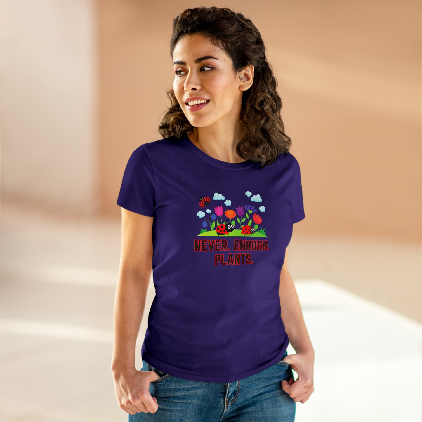 Nature, Plants, Never Enough Plants, Ladybug, Bug- Adult, Semi-fitted, T-shirt