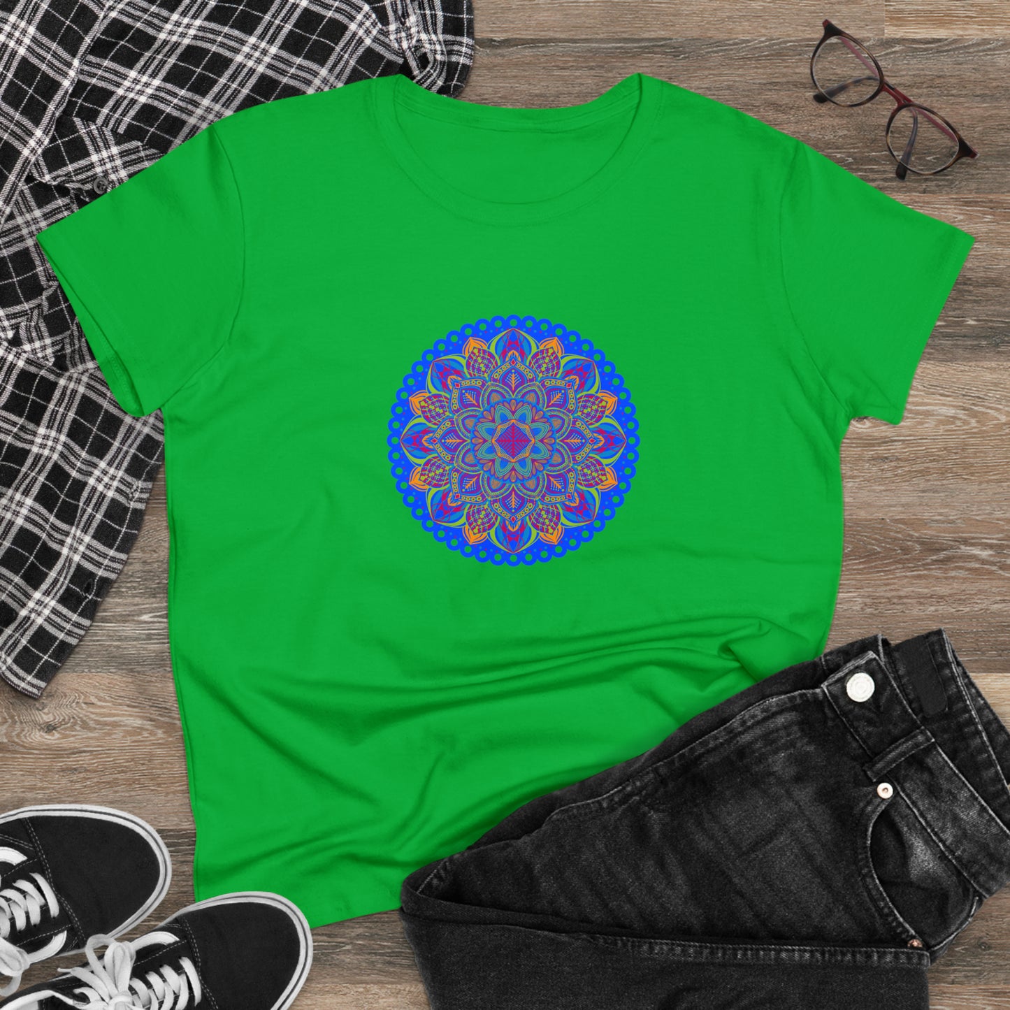 Art, Colorful, Nature, Flowers- Adult, Semi-fitted, T-shirt