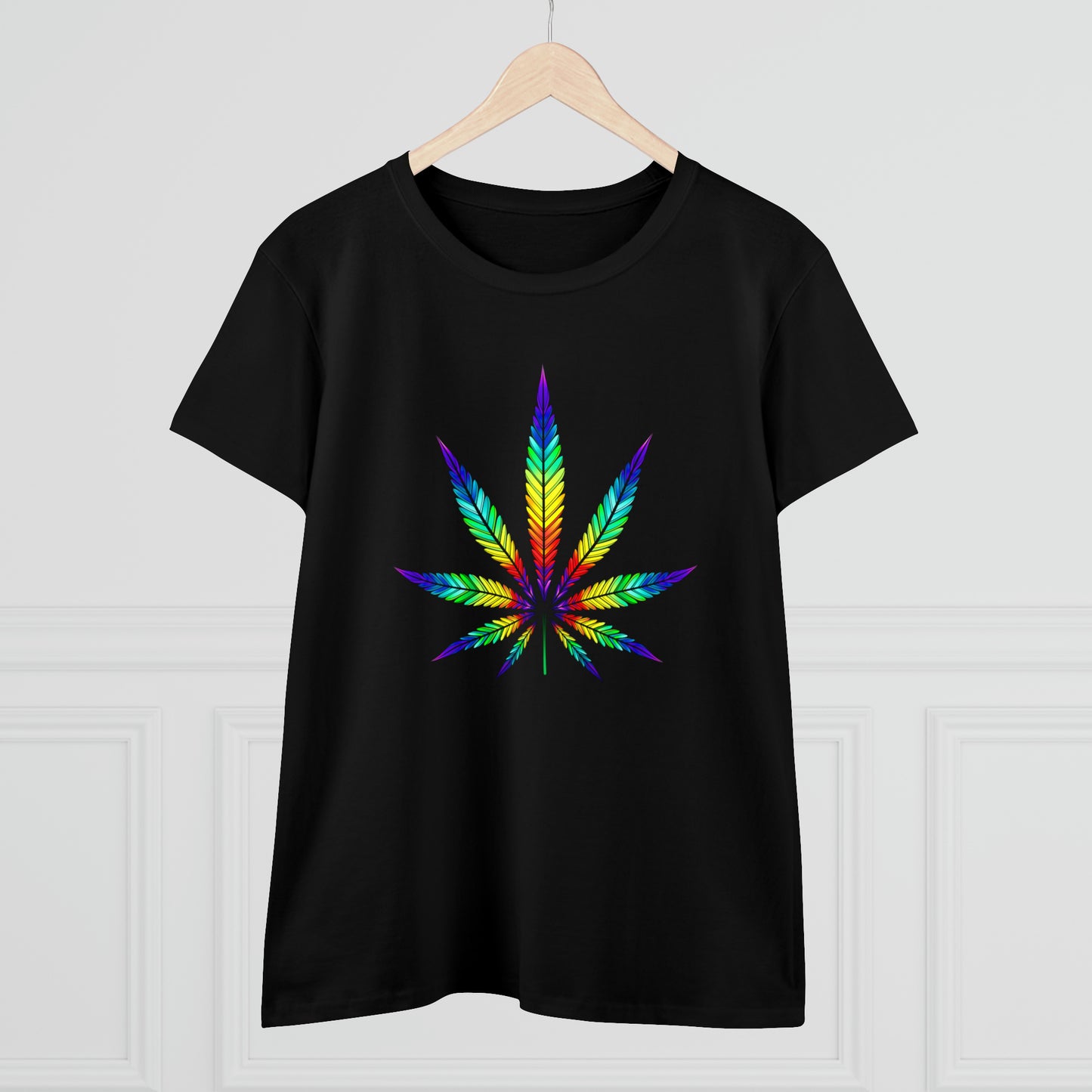 Art, Colorful Leaf, Nature- Adult, Semi-fitted T-shirt