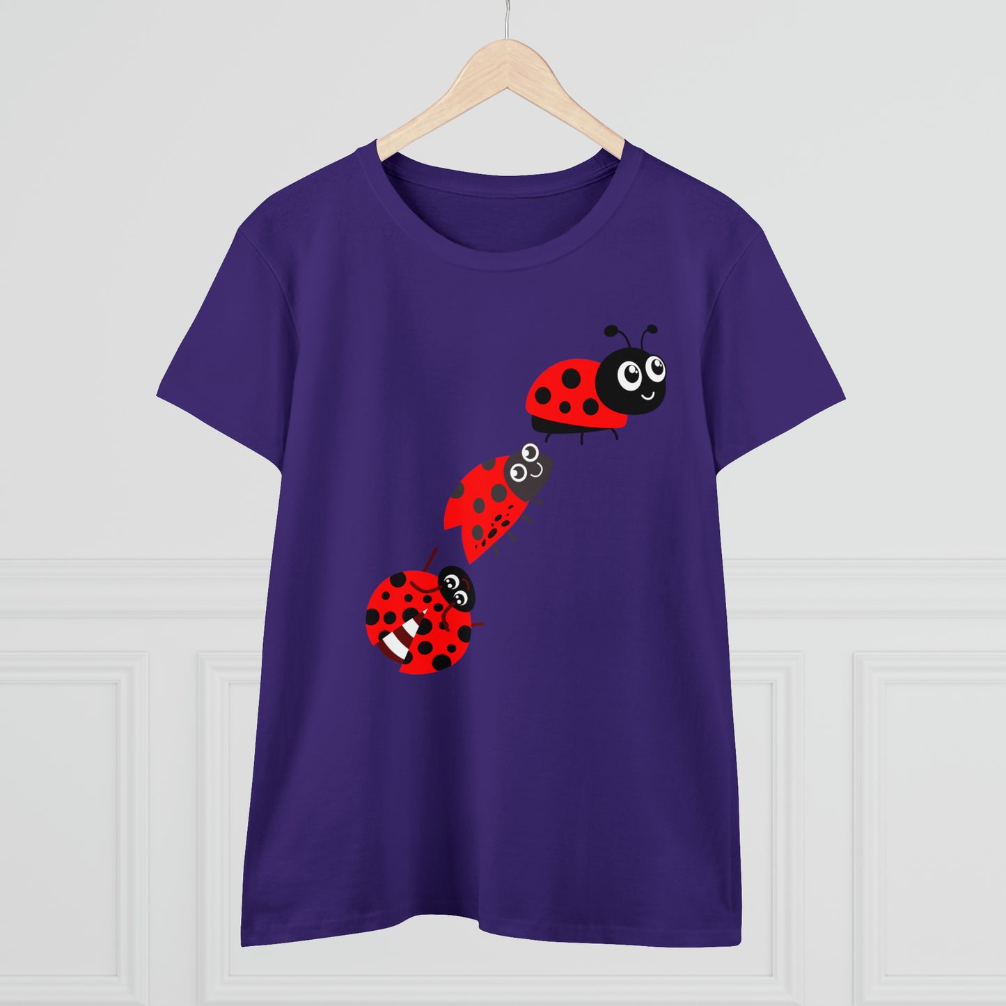 Ladybug Flower, Plants, Garden- Adult, Semi-fitted, T-shirt