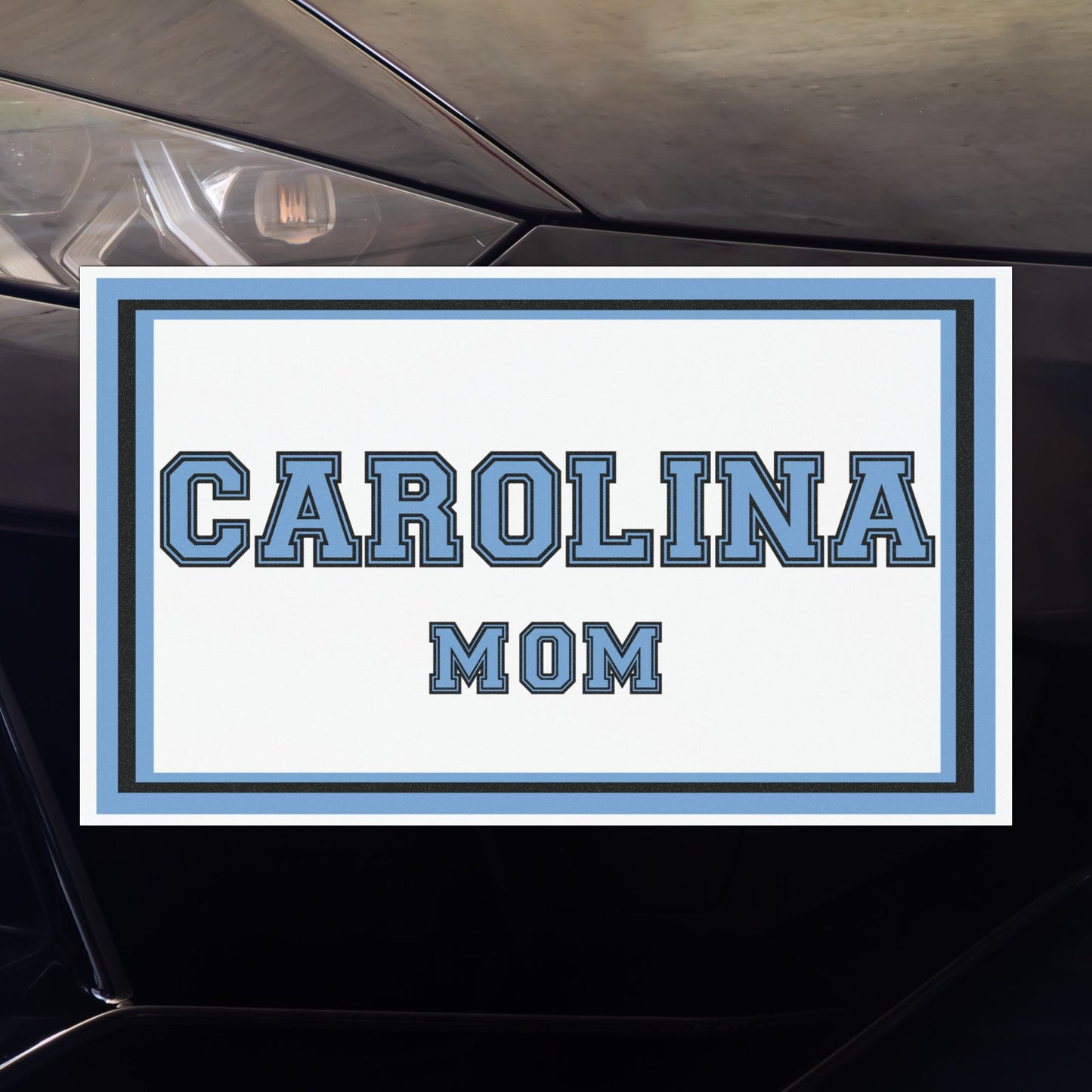 Carolina Mom Magnets, Car, Refrigerator, Blue, Weatherproof, Durable, Carolina Mom Blue Weatherproof Durable