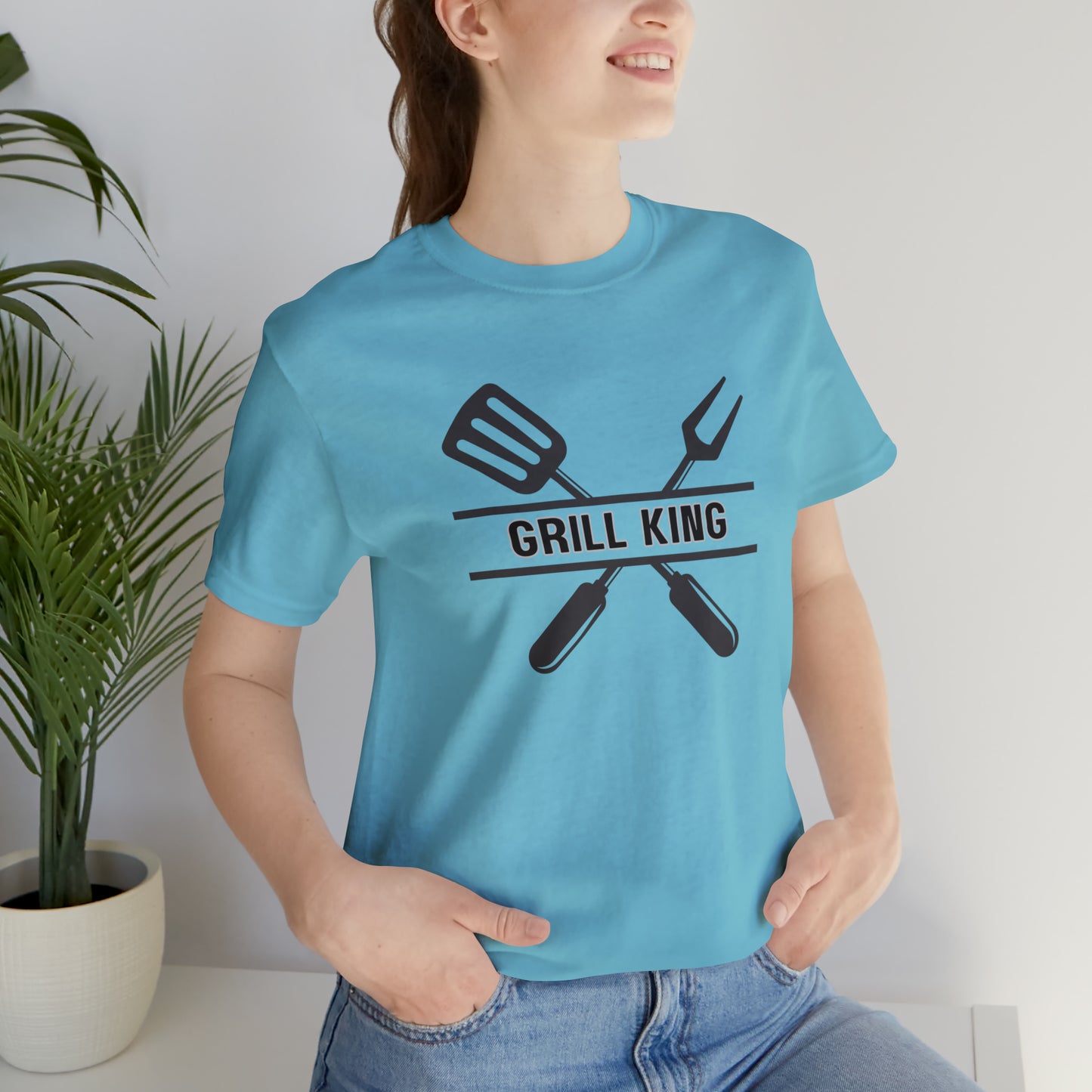 Hobby, Interest, Grilling, Grill King, Family, Dad, Mom- Adult, Regular Fit, Soft Cotton, T-shirt