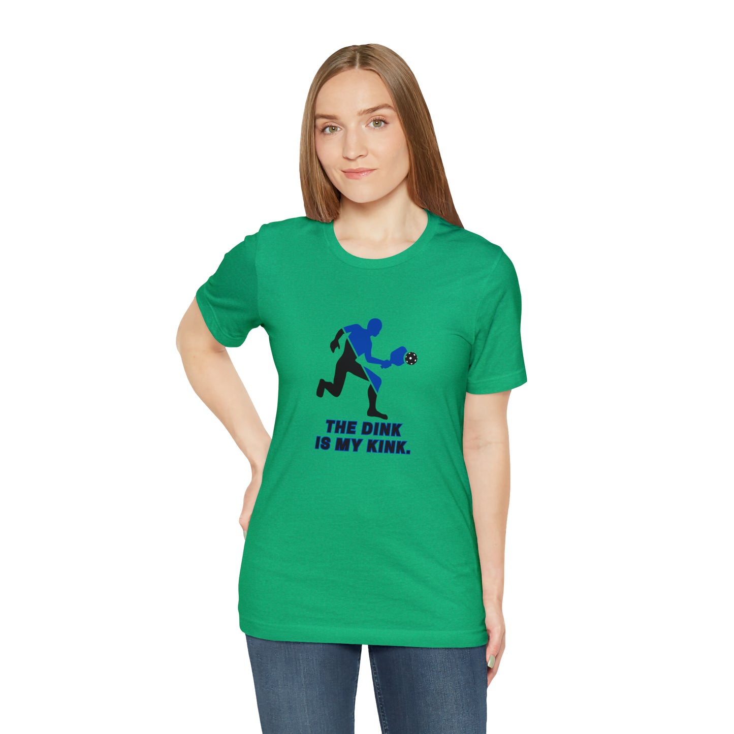 Pickleball Sports, The Dink Is My Kink- Adult, Regular Fit, Soft Cotton, Smaller Size Image, T-shirt