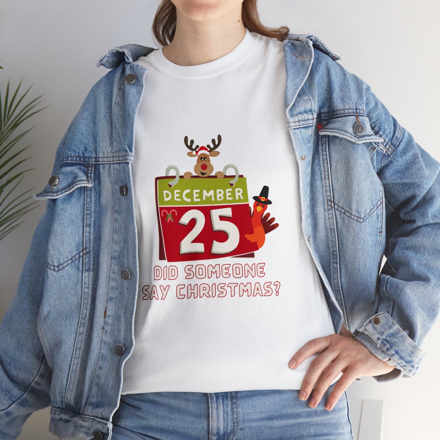 Christmas Funny, Cute Holiday  Calendar T-shirt-Unisex Heavy Cotton Tee