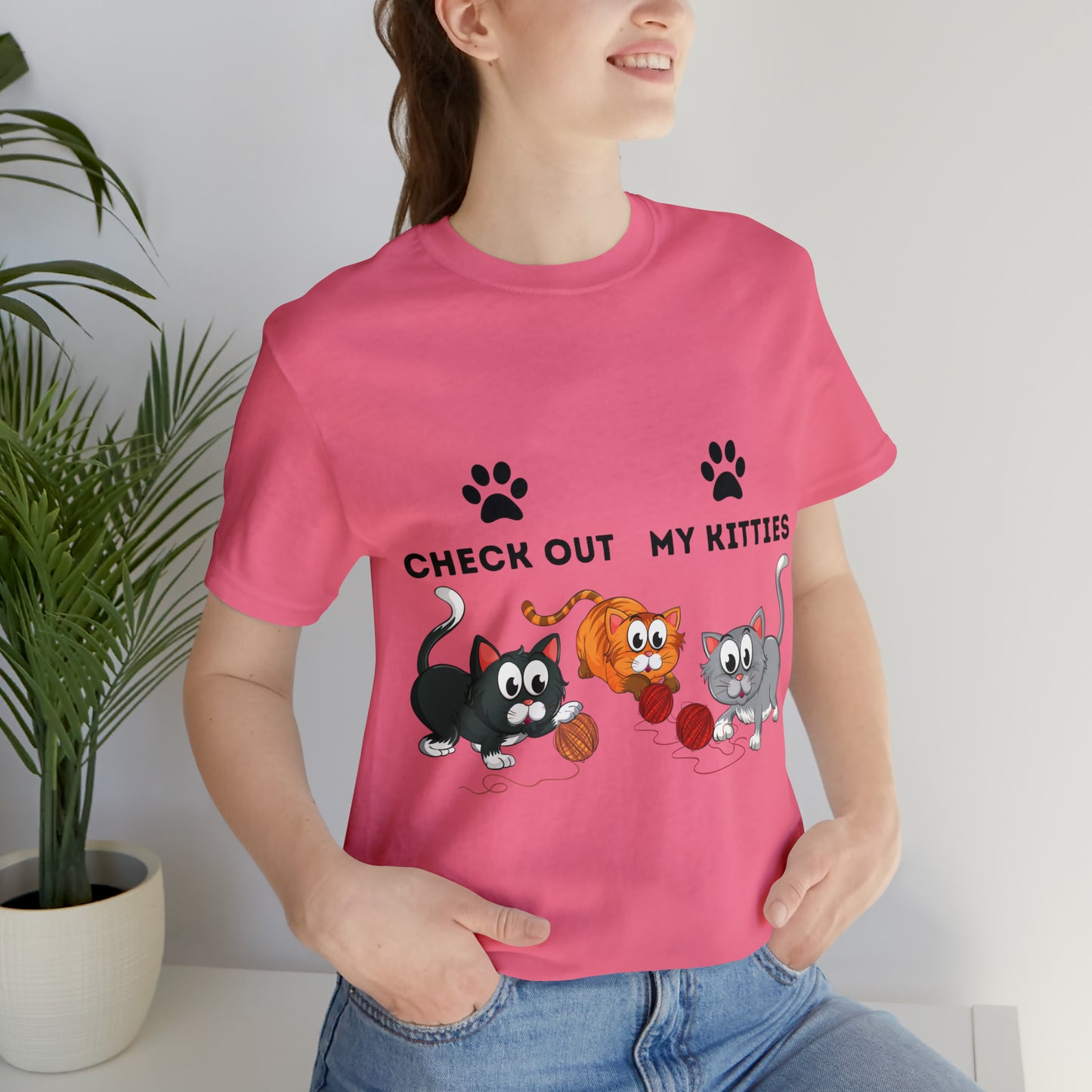 Kitty Cat T-Shirt / Check Out My Kitties Shirt / Unisex Jersey Short Sleeve Tee / Humorous Pet Clothes