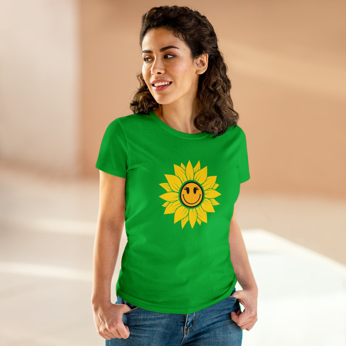 Positive, Sunflower, Nature, Gardens, Flowers, Garden- Adult, Semi-fitted, Half Caffeinated (Smaller Size Image), T-shirt