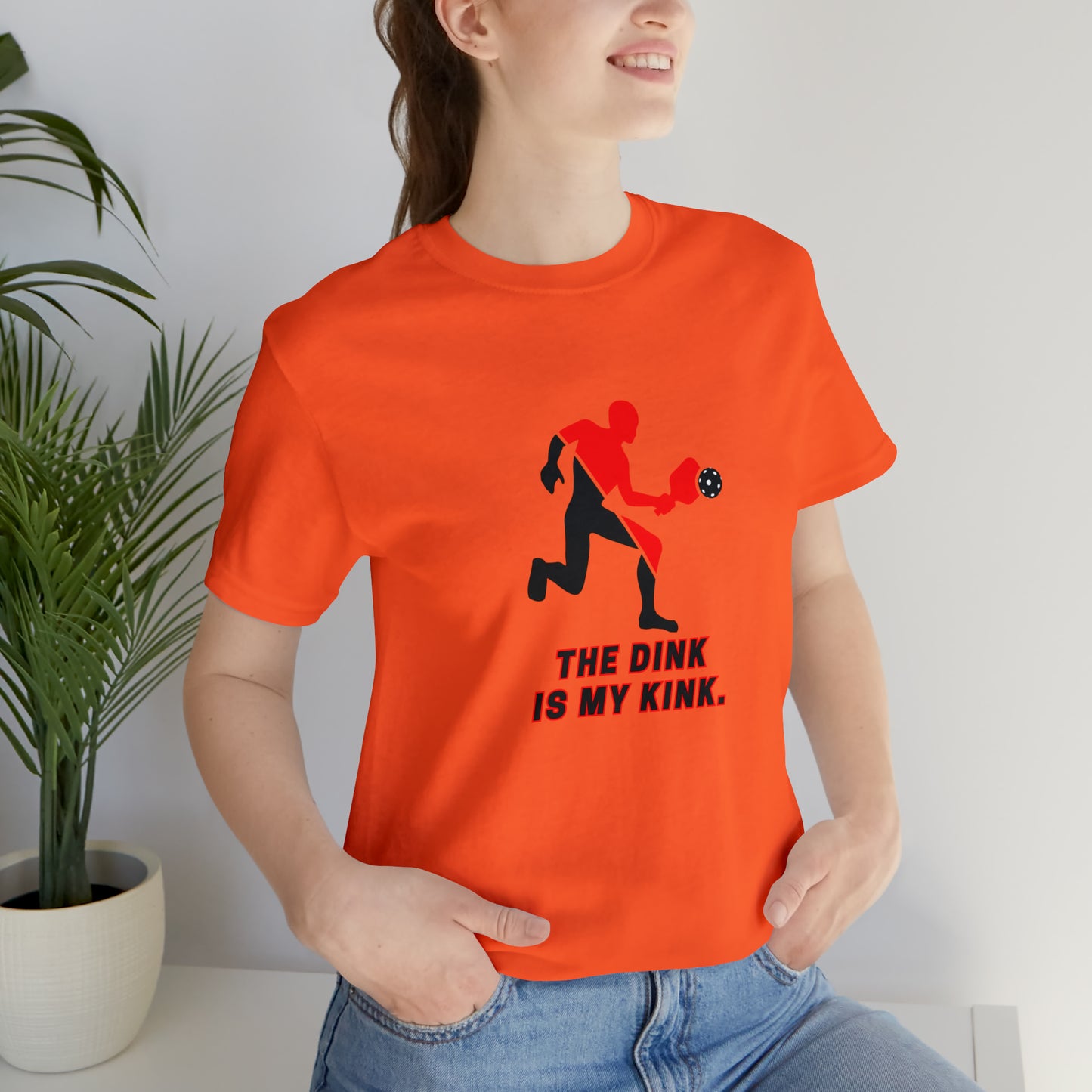 Pickleball Sports, The Dink Is My Kink- Adult, Regular Fit, Soft Cotton, Smaller Size Image, T-shirt